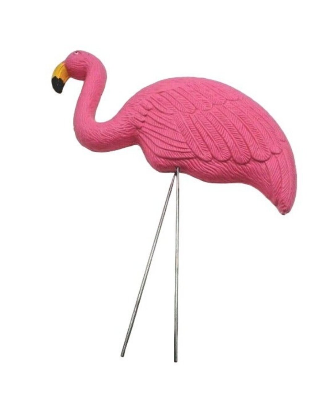 Pink Flamingo Lawn Art Lei Ornament Statue Yard Stake Tropical Beach Party Luau - Picture 7 of 9